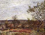 Famous Day Paintings - Windy Day At Veneux